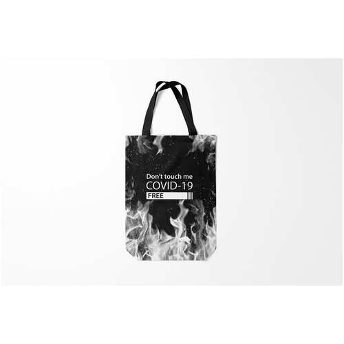фото Сумка-шоппер / 31х42 см / антикоронавирус / разные принты covid 19 dont touch me burnettie