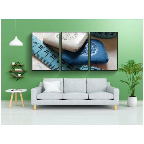 фото Набор модулных постеров для интерьера "портной мел, шить, швейные принадлежности" 60x90 см. в тубусе, без рамки lotsprints