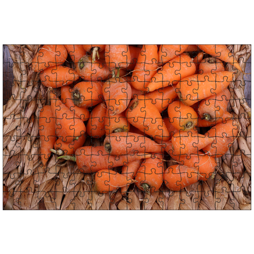 фото Магнитный пазл 27x18см."морковь, корзина, апельсин" на холодильник lotsprints