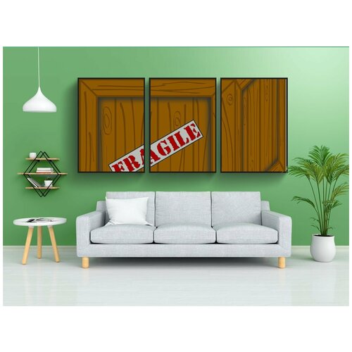 фото Набор модулных постеров для интерьера "коробка, ящик, движущийся" 60x90 см. в тубусе, без рамки lotsprints