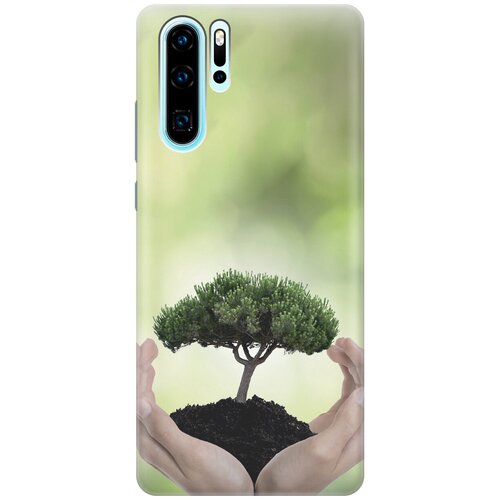 фото Силиконовый чехол на huawei p30 pro / хуавей п30 про с принтом "оберегайте природу gosso