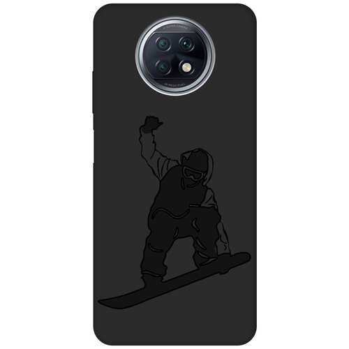 Матовый чехол Snowboarding для Xiaomi Redmi Note 9T / Сяоми Редми Ноут 9Т с эффектом блика черный матовый чехол snowboarding для xiaomi redmi note 12 сяоми редми ноут 12 с 3d эффектом черный