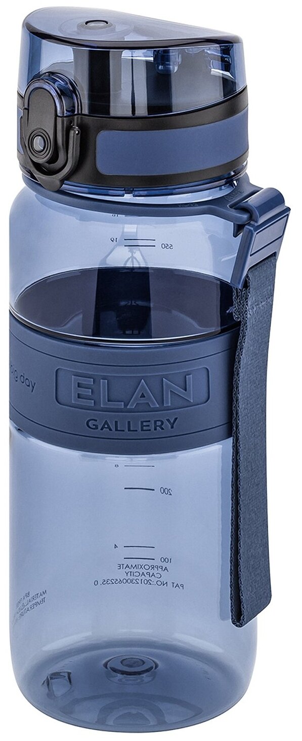 Бутылка для воды 650 мл 7,6х7,6х22,5 см Elan Gallery Water Balance, синяя