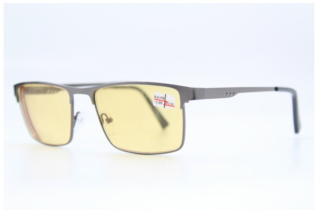 Готовые очки для зрения с покрытием "антифара" и флекс дужками (серые)
