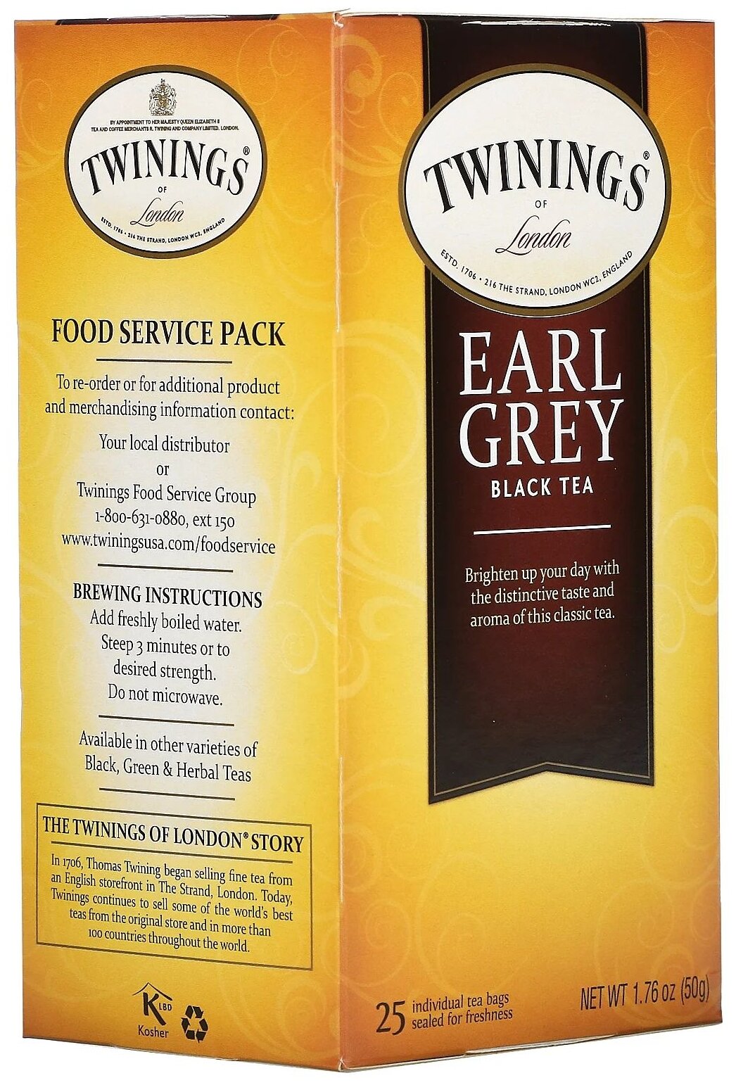 Twinings Earl Grey 2гХ 25 пак черный ароматизированный чай картонная упаковка 50 г (07756) - фотография № 5