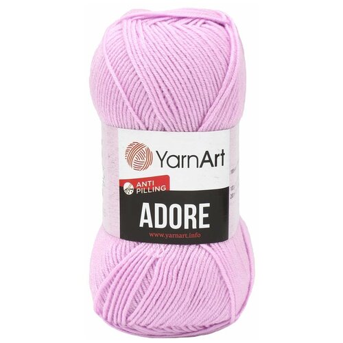 фото Пряжа yarnart 'adore' 100гр 280м (100% акрил с эффектом анти-пиллинга) (362 св-сиреневый), 5 мотков