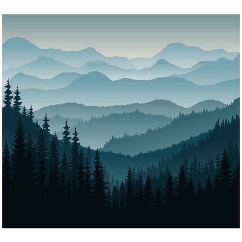 Фотообои DIVINO Горный пейзаж графика 300х270