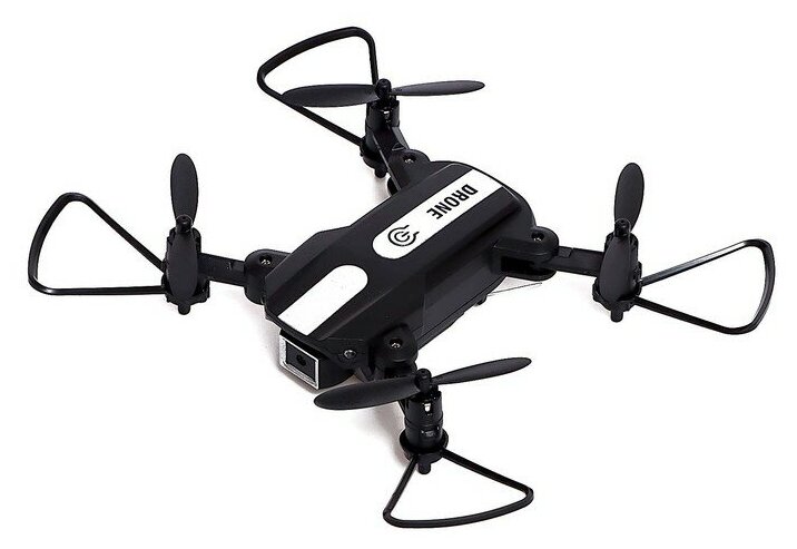 Квадрокоптер FLASH DRONE, камера 480P, Wi-Fi, с сумкой, цвет чёрный