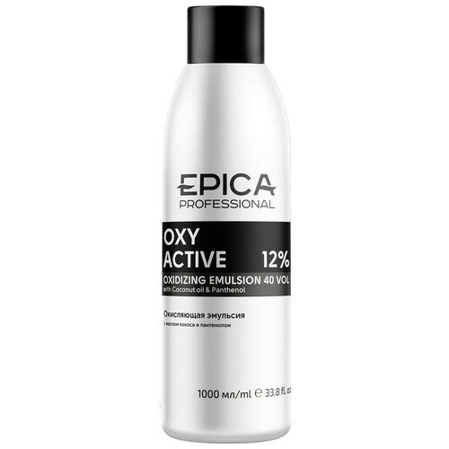 Epica Professional Oxy Active 40 vol - Кремообразная окисляющая эмульсия с маслом кокоса и пантенолом 12% 1000 мл