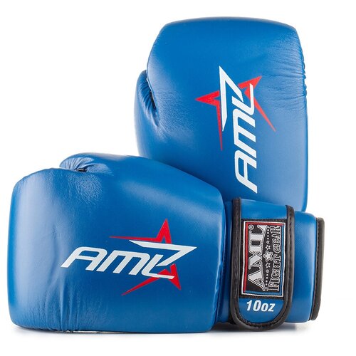 Перчатки боксерские AML Star 2 синие (10 унций) перчатки боксерские aml pro кожа синие 10 унций