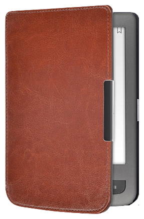 Чехол-обложка футляр MyPads для PocketBook 626 Plus Touch Lux 3 из качественной эко-кожи тонкий с магнитной застежкой коричневый