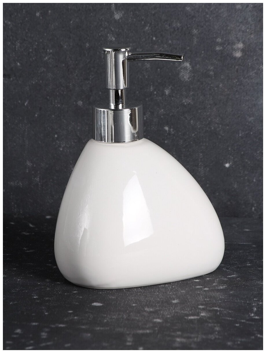 Дозатор для жидкого мыла "Elegant" керамический диспенсер для мыла и моющего средства в ванную комнату на кухню