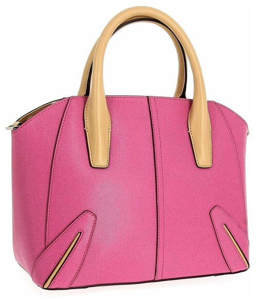 23004218 FUCHSIA/TAN SAFFIANO/NAPPA Женская сумка Leo Ventoni, натуральная кожа