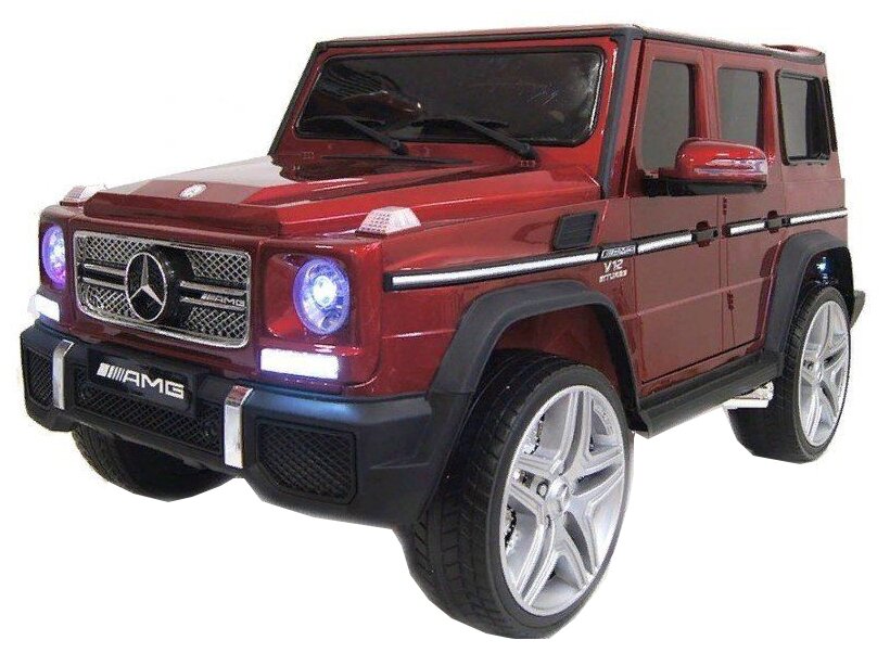 Rivertoys Детский электромобиль Мercedes-Benz AMG G65 вишневый глянец