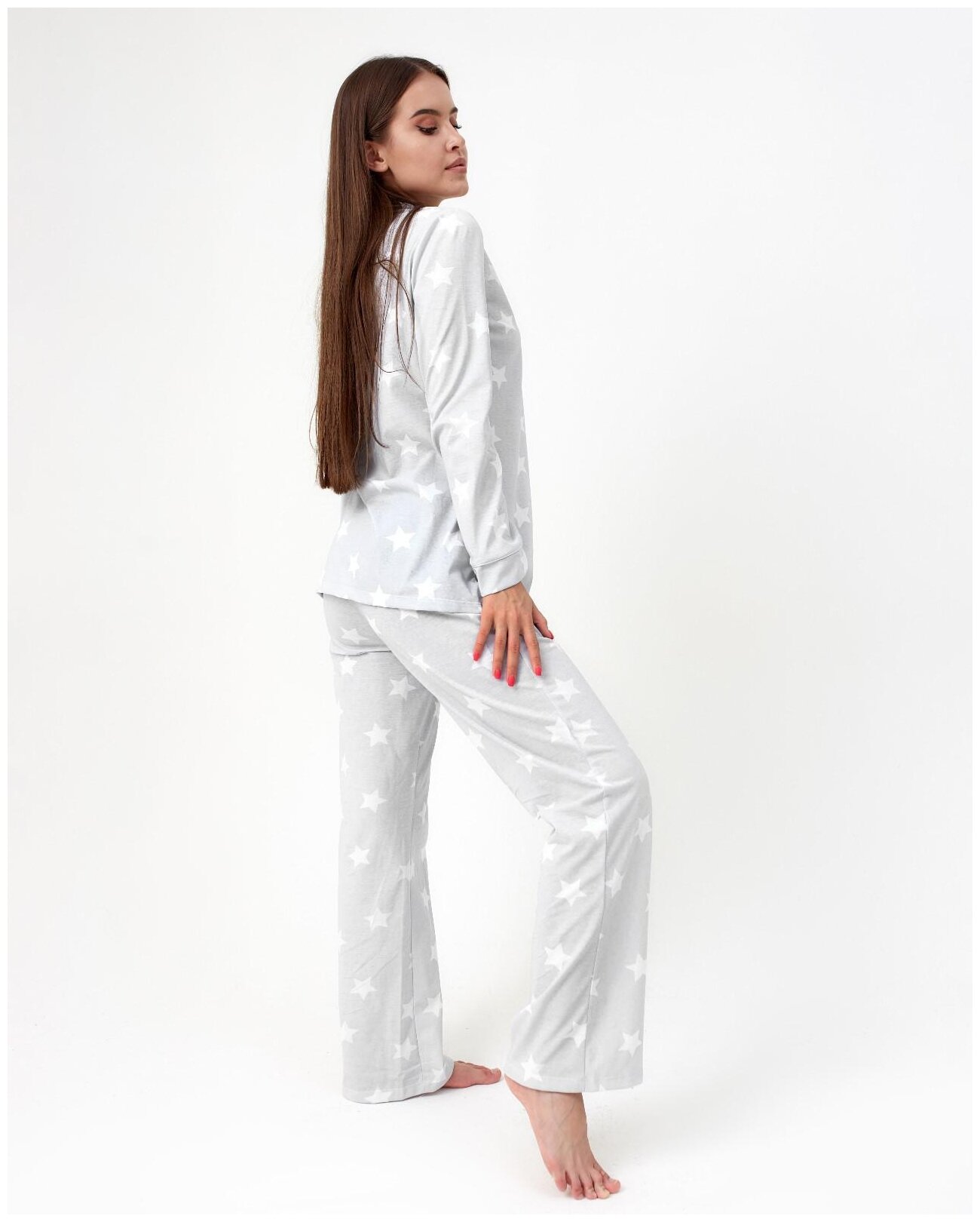 Пижама женская (рубашка и брюки) KAFTAN "Star" р. 44-46 (1 шт.) - фотография № 7