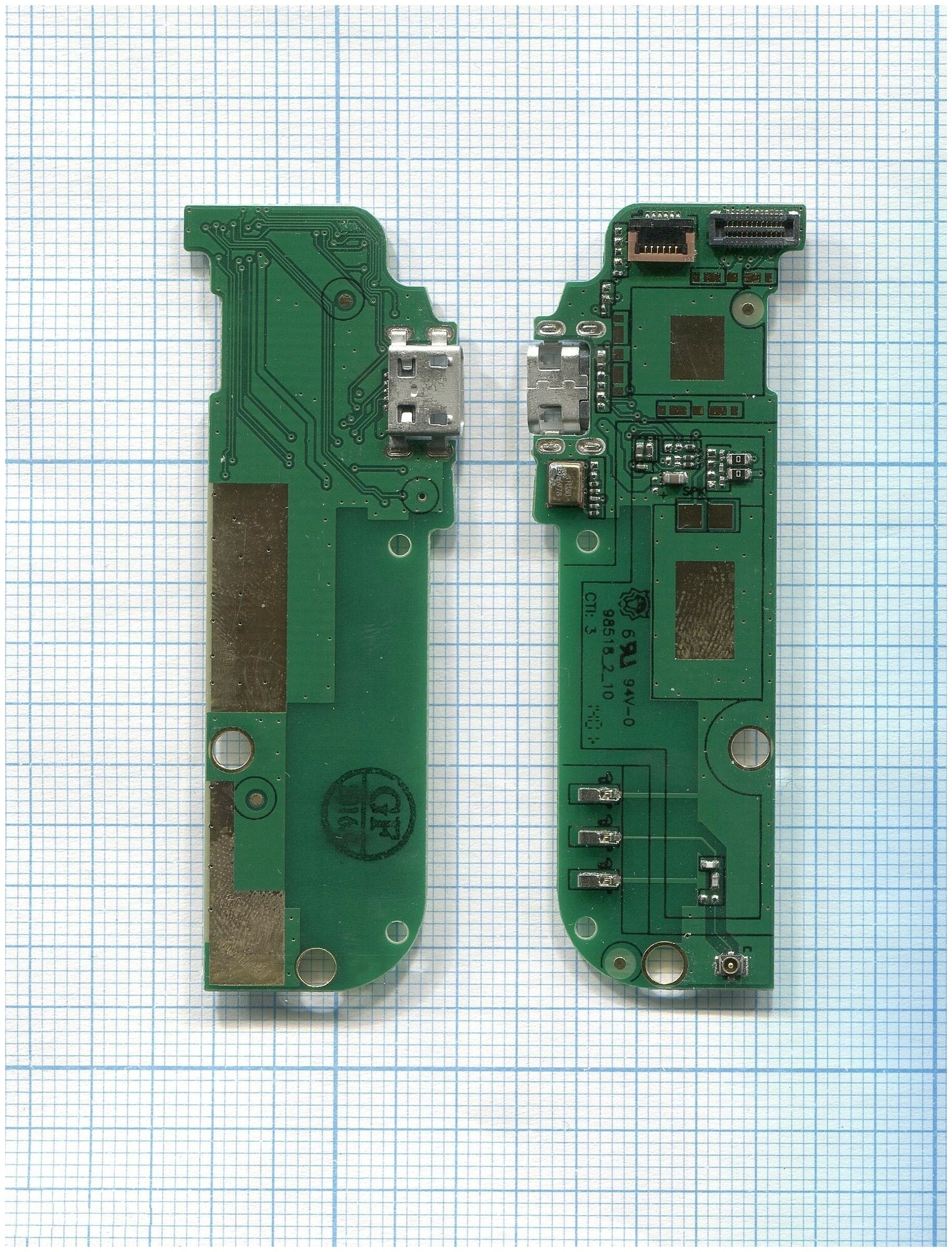 Разъем Micro USB для HTC Desire 616 Dual (плата с системным разъемом и микрофоном)