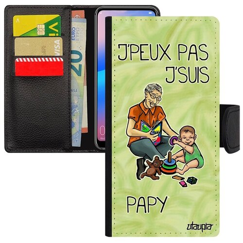 фото Противоударный чехол-книжка на мобильный // xiaomi redmi 6a // "не могу - стал дедом!" отговорка прикольный, utaupia, светло-зеленый