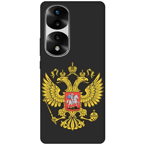 Матовый Soft Touch силиконовый чехол на Honor 70 Pro / Honor 70 Pro+ / Хонор 70 / 70 Про Плюс с 3D принтом Patriot черный матовый soft touch силиконовый чехол на honor 70 хонор 70 с 3d принтом patriot черный