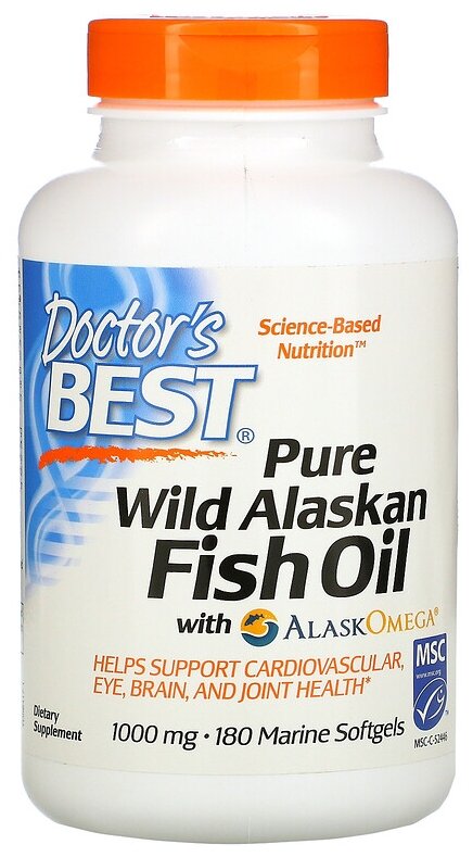 Wild Alaskan Fish Oil капс., 1000 мг, 380 г, 180 шт.