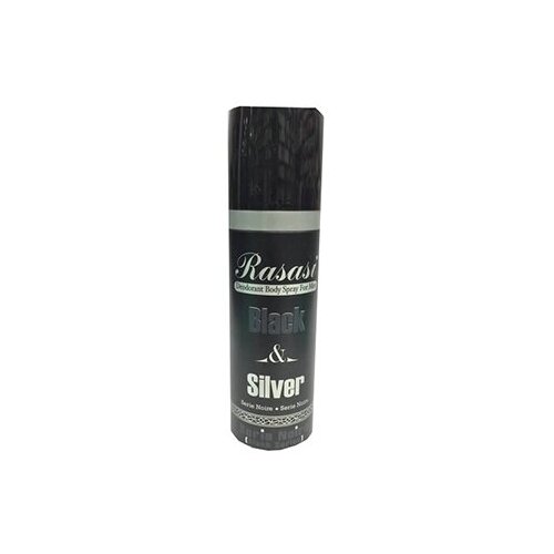 Rasasi Perfumes Мужской Black&Silver Дезодорант-спрей (spray) 200мл