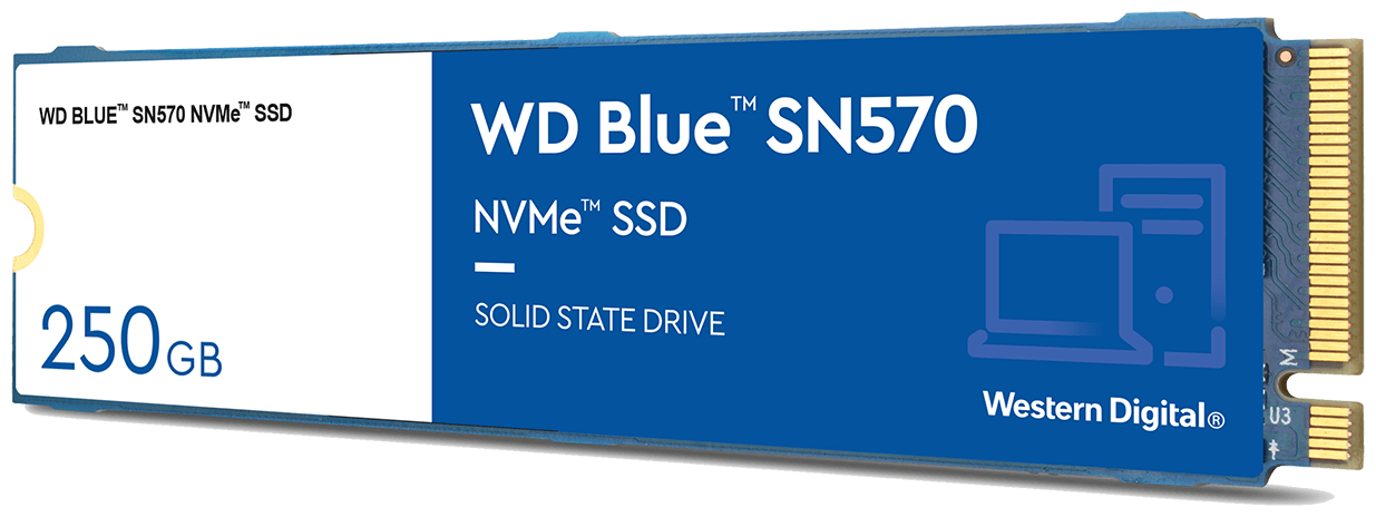 SSD диск Western Digital Blue SN570 M.2 2280 250 Gb PCIe Gen3 x4 NVMe v1.4 TLC (WDS250G3B0C)