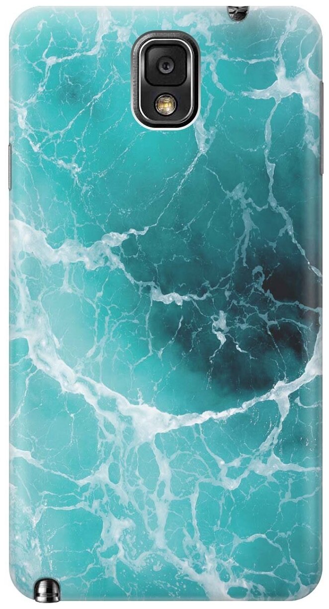 Силиконовый чехол на Samsung Galaxy Note 3 / Самсунг Ноут 3 с принтом "Лазурный океан"