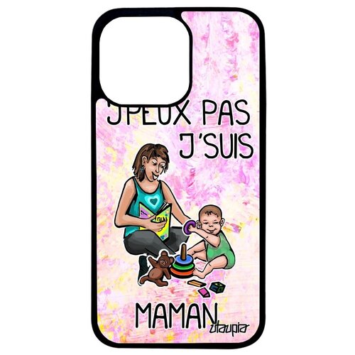 фото Защитный чехол для // apple iphone 13 pro // "не могу - стала мамой!" картинка карикатура, utaupia, светло-зеленый
