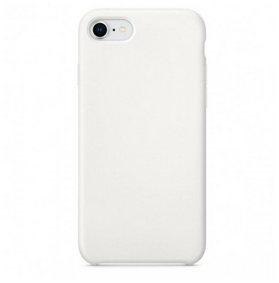 Силиконовая накладка без логотипа (Silicone Case) для Apple iPhone 7/ iPhone 8 / iPhone SE 2020 белый
