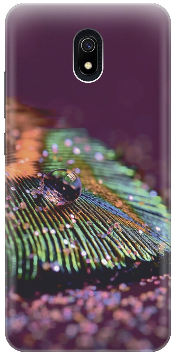Силиконовый чехол на Xiaomi Redmi 8A, Сяоми Редми 8А с эффектом блеска "Капля на пере"