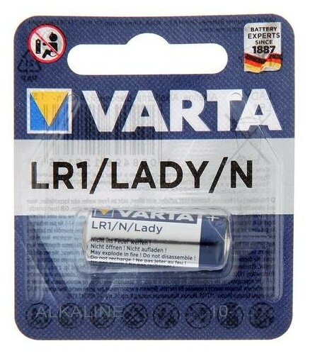 Батарейка Varta ELECTRONICS LR1 N BL1 Alkaline 1.5V, 1 шт