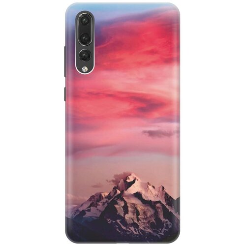 фото Силиконовый чехол на huawei p20 pro / хуавйе п20 про с принтом "горы и небо" gosso