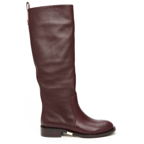 фото Basconi 10375bc сапоги женский бордовый, натуральная кожа
