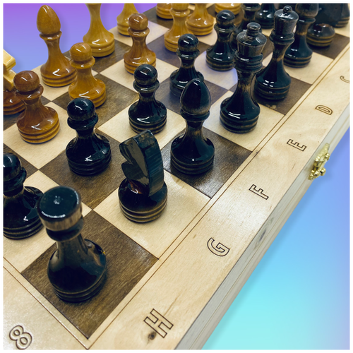 фото Шахматы гроссмейстерские (турнирные) с доской 420*420 (сосна) мадагаскария