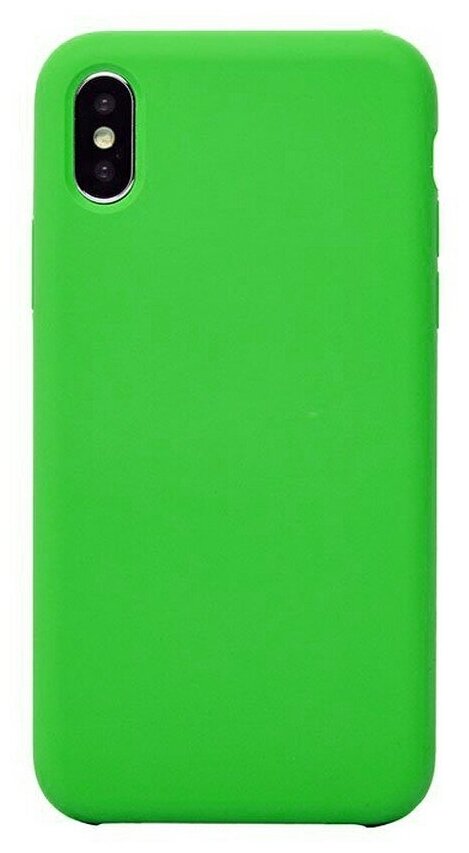 Силиконовая накладка без логотипа (Silicone Case) для Apple iPhone X/XS зеленый