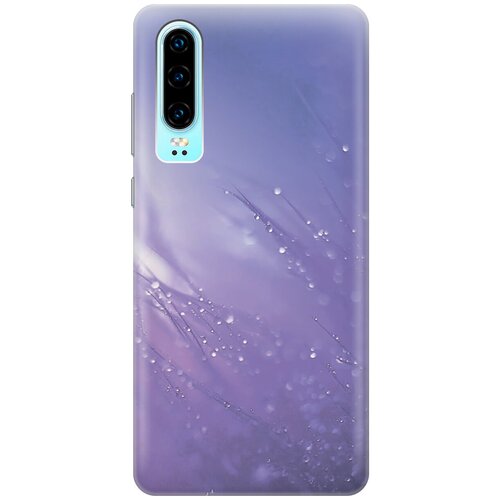 Силиконовый чехол на Huawei P30, Хуавей П30 с эффектом блеска Капли на синей траве силиконовый чехол на honor 30 хонор 30 с эффектом блеска капли на синей траве