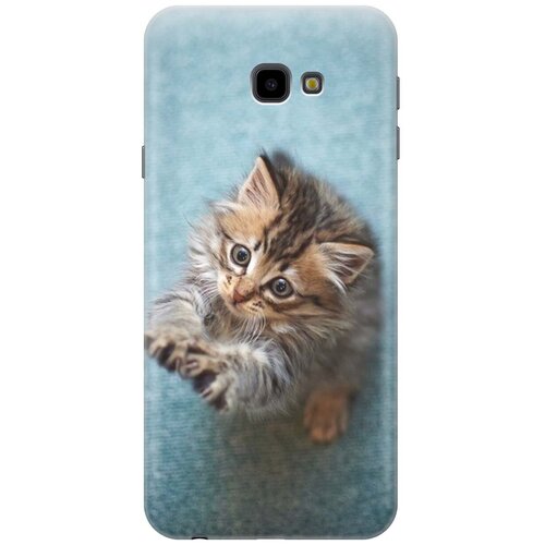 фото Re:pa накладка transparent для samsung galaxy j4+ с принтом "котёнок на голубом"