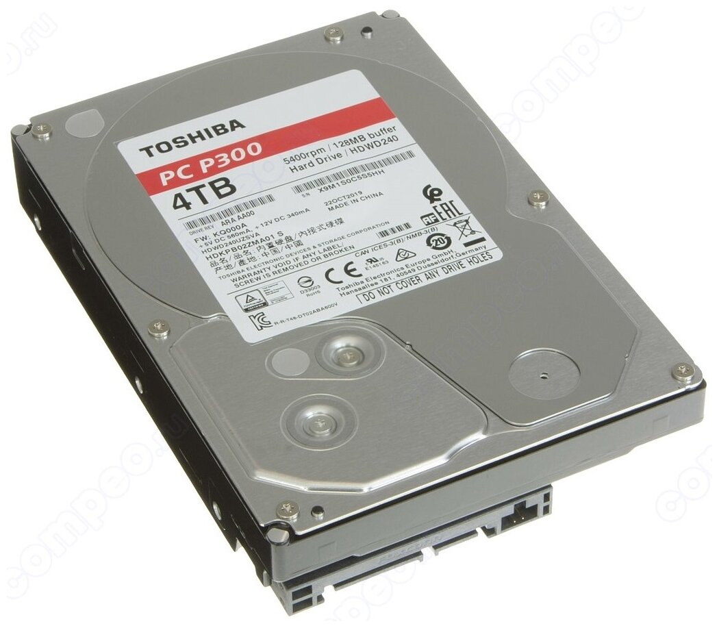 Жесткий диск TOSHIBA P300 , 4Тб, HDD, SATA III, 3.5" - фото №3