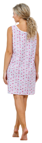 Ретро-серия. Майка -сорочка женская удлиненная М-151 (розовый)60 - фотография № 4