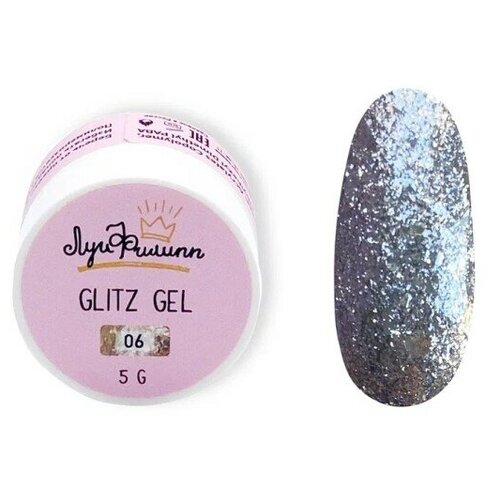 луи филипп гель для наращивания acryl gel 06 15 гр Луи Филипп краска гелевая Glitz Gel, 5 г