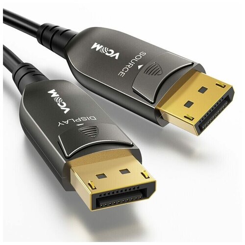 Кабель DisplayPort(20M)-DisplayPort(20M) v1.4 4K, 8K, 30м, черный VCOM (D3751-30M) аксессуар vcom hdmi hdmi ver 2 0 30m d3742a 30m