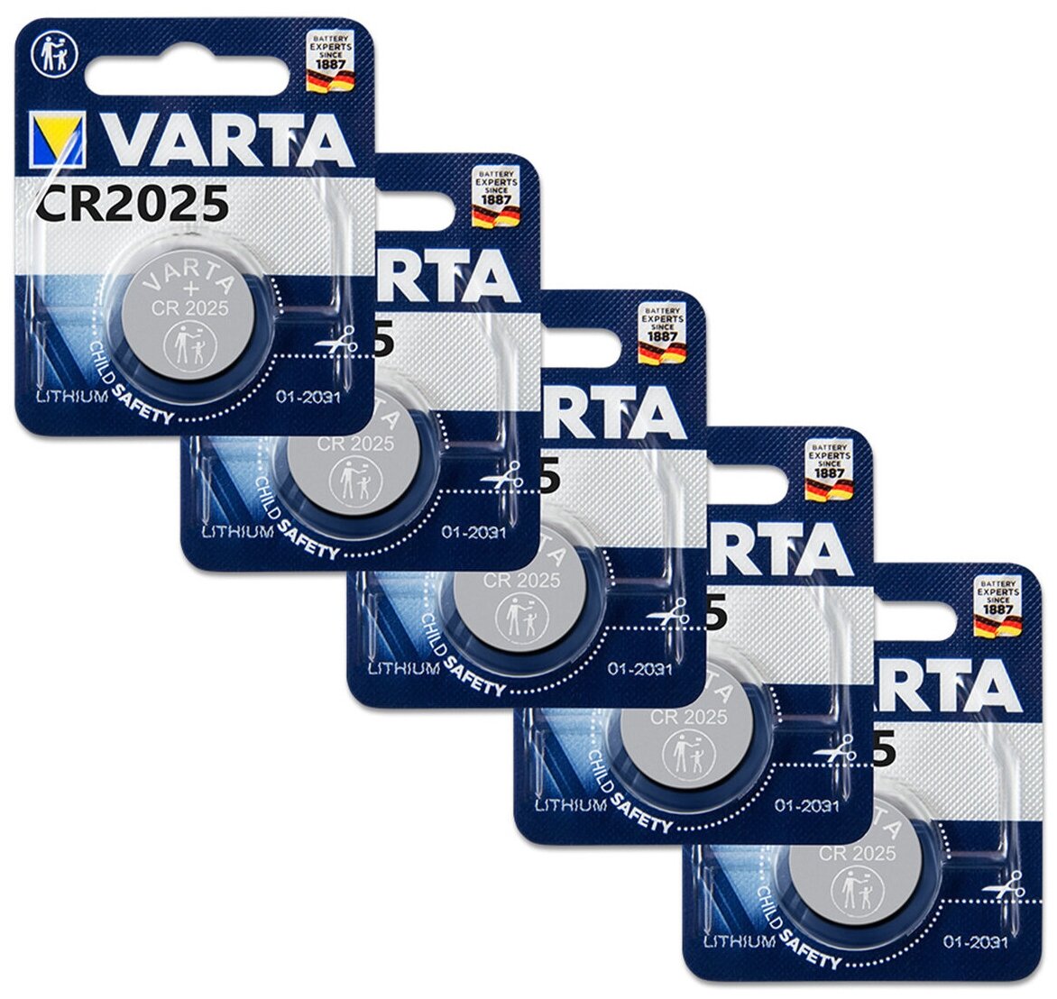 Батарейка CR2025 3V Varta Blister, 5 шт.