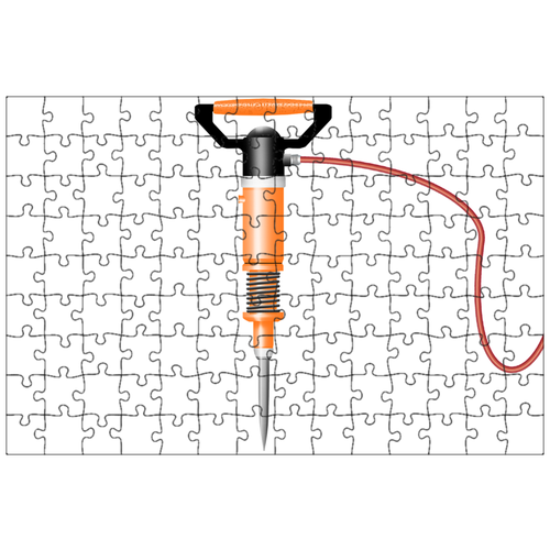 фото Магнитный пазл 27x18см."инструмент, отбойный молоток, работы" на холодильник lotsprints