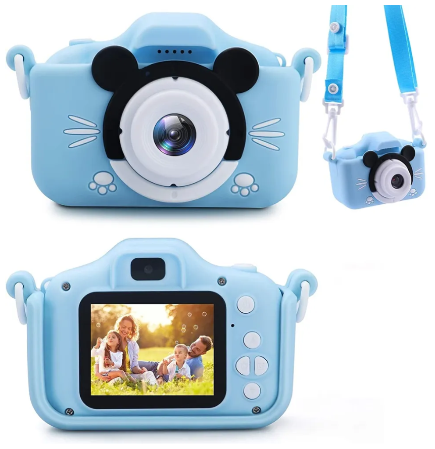 Цифровая камера Squander Time /развивающий и многофункциональный 3 в 1 фотоаппарат/blue