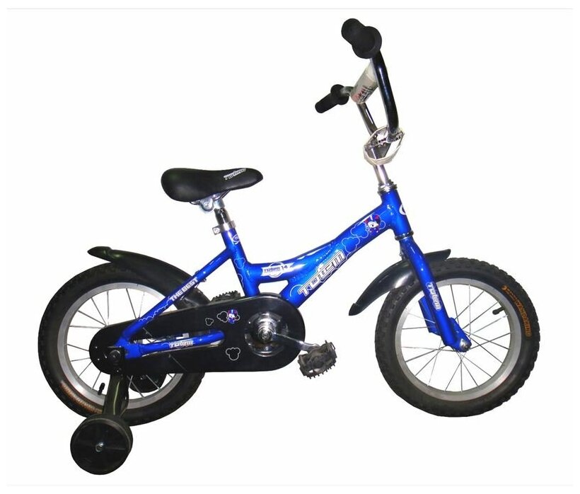 Детский велосипед Totem 10b802, диаметр колес: 12", цвет: чёрно-синий