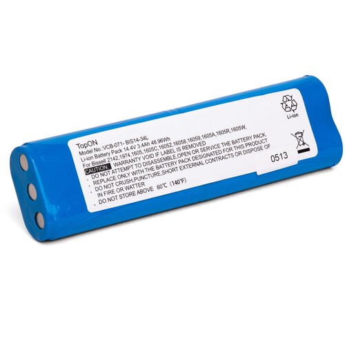 фото Аккумулятор для робота-пылесоса philips fc8810, fc8820, bissell 2142, 1605, 1974. 14.4v 3400mah ni-mh. pn: 4icr19/65, top-bis16-14 topon