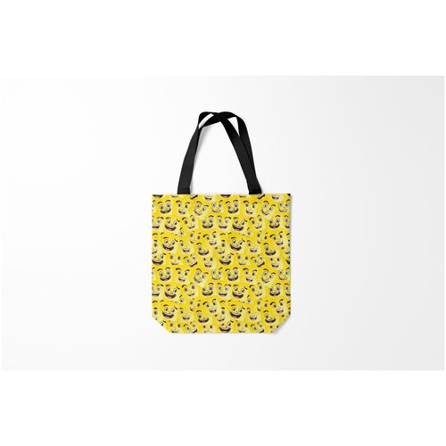 фото Сумка-шоппер / 40х40 см / популярные иллюстрации / позитив смайлы и эмодзи burnettie