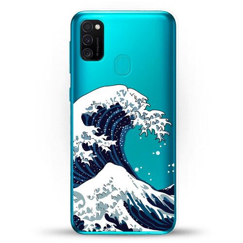 Силиконовый чехол Волна на Samsung Galaxy M21 матовый силиконовый чехол розовая надпись enjoy every moment на samsung galaxy m21 самсунг галакси м21