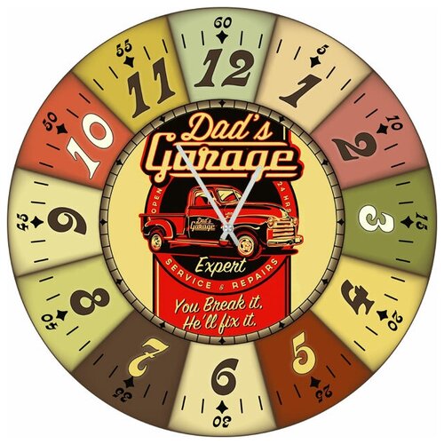 фото Svs настенные часы svs 3002385 dads garage