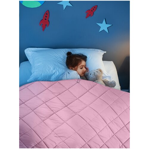 Детское утяжеленное одеяло Gravity (Гравити) Wellina, 110x140 см. (цвет розовый) / Сенсорное тяжелое одеяло для детей Gravity 110 x 140 см. розовое