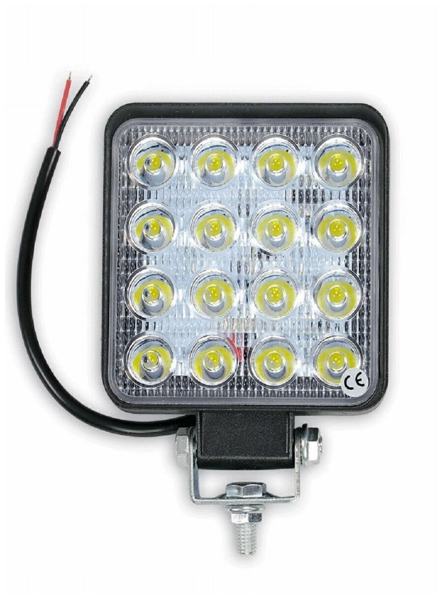 Фара светодиодная противотуманная / Дополнительная фара LED 48W 5000К мини Вспышки ФСО / Вспышки для авто